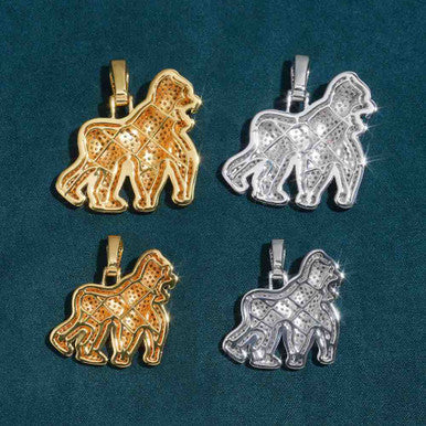 Moissanite Gorilla Pendant Beast