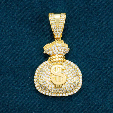 Moissanite Money Bag Pendant Extravagant