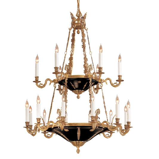 Metropolitan 18 Light 34" Width 2 Tier Candle Style Chandelier from the Vintage Collection