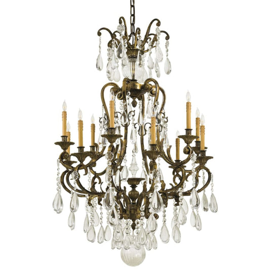 Metropolitan 12 Light 38.25" Width 1 Tier Candle Style Crystal Chandelier from the Vintage / Crystal Collection