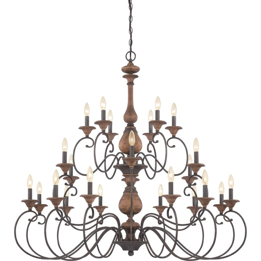 Quoizel Auburn 24 Light 3 Tier Chandelier