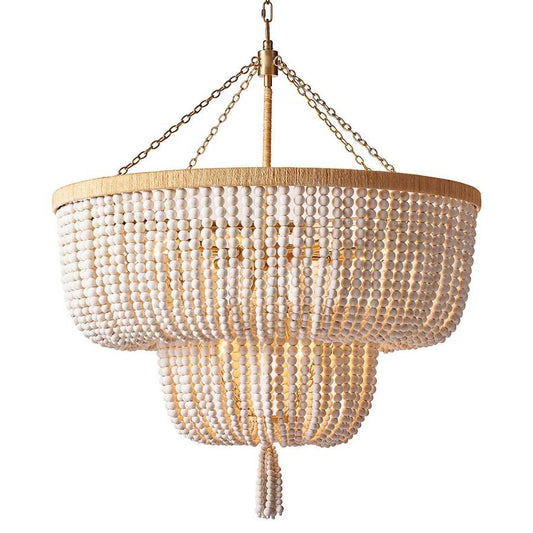 Regina Andrew Coastal Chic 12 Light 32" Wide Beaded Waterfall Chandelier
