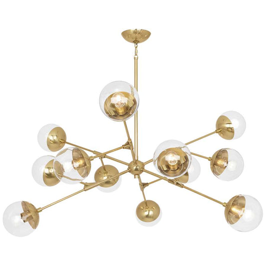 Robert Abbey Celeste 12 Light 48" Wide Sputnik Chandelier with Clear Glass Shades