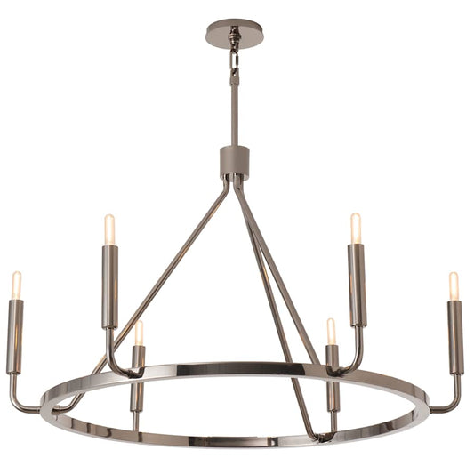 Robert Abbey Mavisten Edition Carbonia 6 Light 38" Wide LED Chandelier