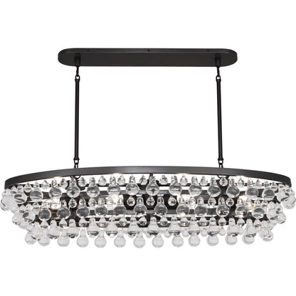 Robert Abbey Bling 8 Light 43" Wide Linear Chandelier