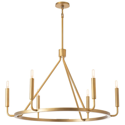Robert Abbey Mavisten Edition Carbonia 6 Light 38" Wide LED Chandelier