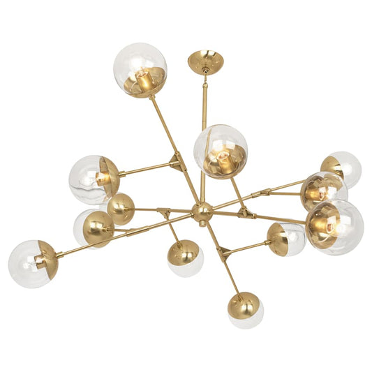 Robert Abbey Celeste 12 Light 48" Wide Sputnik Chandelier with Clear Glass Shades