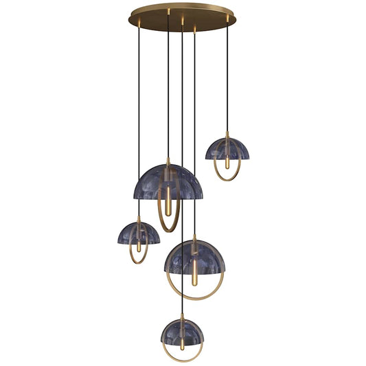 Robert Abbey Mavisten Edition Copernica 5 Light 30" Wide LED Multi Light Pendant