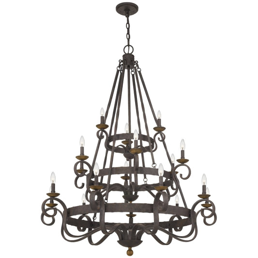 Roseto Kimble 18 Light 48" Wide Taper Candle Chandelier