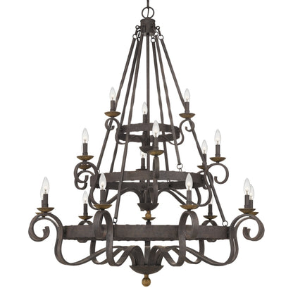 Roseto Kimble 18 Light 48" Wide Taper Candle Chandelier