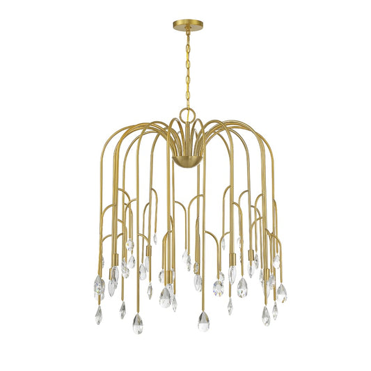 Savoy House Anholt 8 Light 32" Wide Crystal Abstract Chandelier