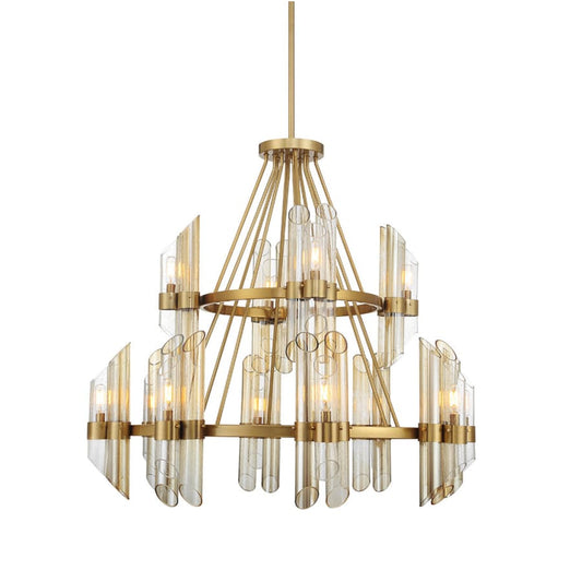 Savoy House Biltmore 12 Light 38" Wide Pillar Candle Ring Chandelier