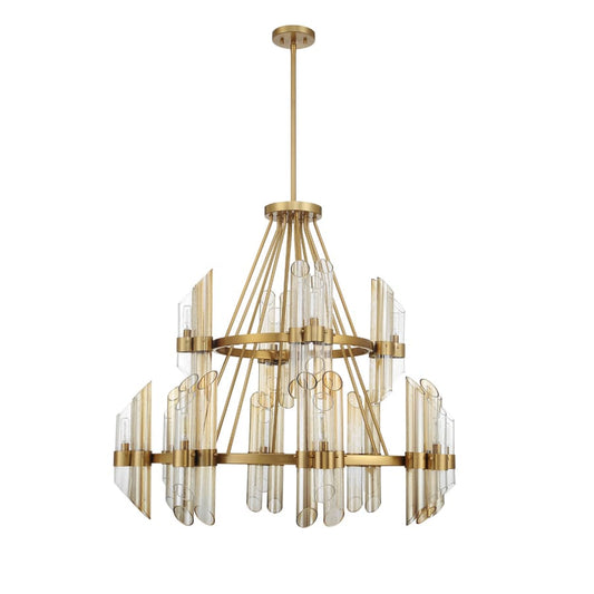 Savoy House Biltmore 12 Light 38" Wide Pillar Candle Ring Chandelier