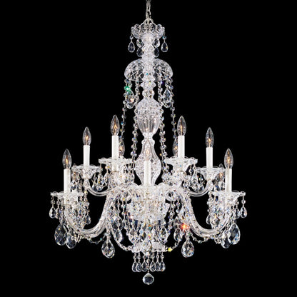 Schonbek Sterling 12 Light 29" Wide Crystal Chandelier with Clear Swarovski Heritage Crystals