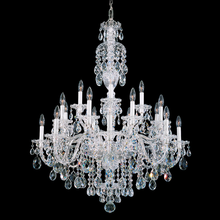 Schonbek Sterling 20 Light 34" Wide Crystal Chandelier with Clear Swarovski Heritage Crystals