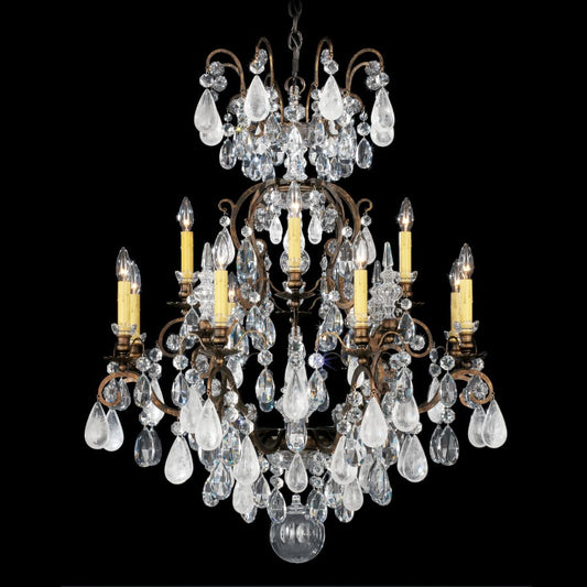 Schonbek Renaissance 13 Light 32" Wide Crystal Chandelier with Clear Rock Crystals