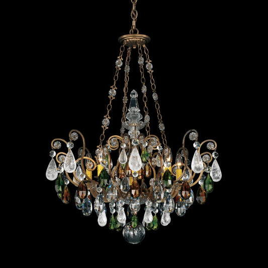 Schonbek Renaissance Rock Crystal 8 Light 27" Wide Crystal Empire Chandelier