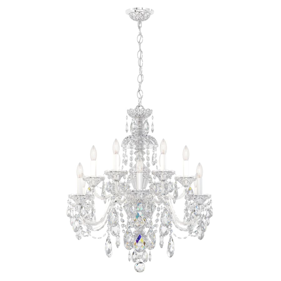 Schonbek Sterling 12 Light 29" Wide Crystal Chandelier with Heritage Crystals
