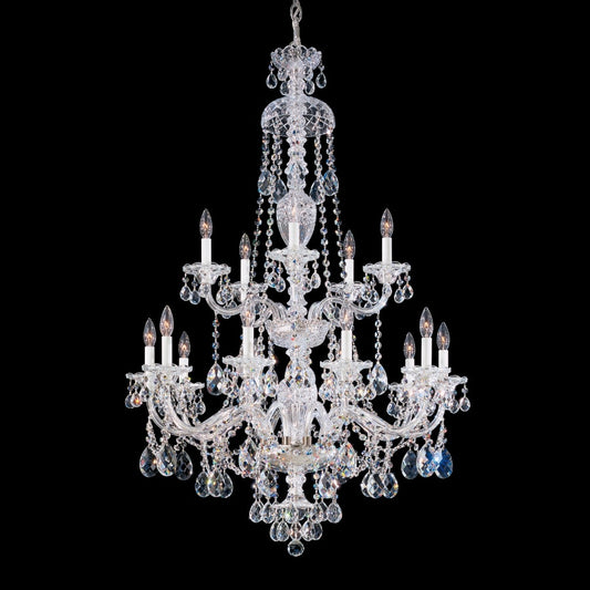Schonbek Sterling 15 Light 32" Wide Crystal Chandelier with Heritage Crystals