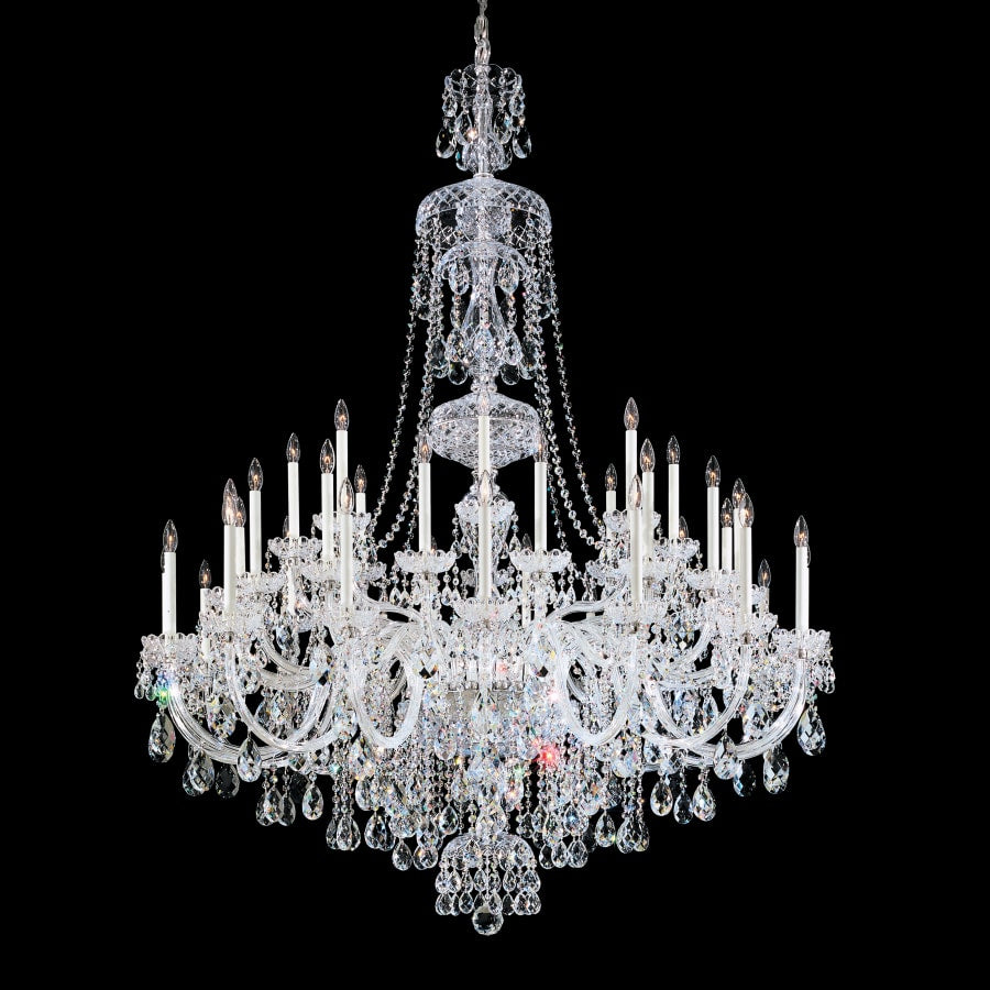 Schonbek Sterling 45 Light 60" Wide Crystal Chandelier with Clear Swarovski Heritage Crystals