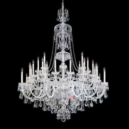 Schonbek Sterling 45 Light 60" Wide Crystal Chandelier with Clear Swarovski Heritage Crystals