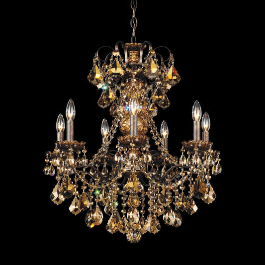 Schonbek New Orleans 7 Light 24" Wide Crystal Chandelier with Heritage Crystals