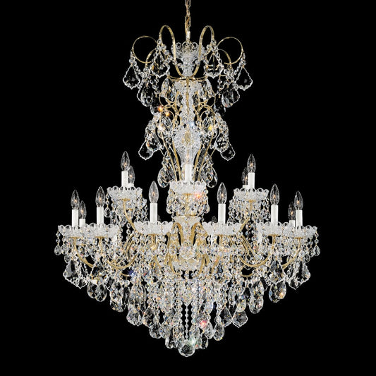Schonbek New Orleans 18 Light 36" Wide Crystal Chandelier with Heritage Crystals