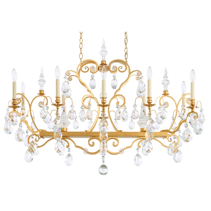 Schonbek Renaissance 12 Light 46" Wide Crystal Chandelier with Clear Heritage Crystals