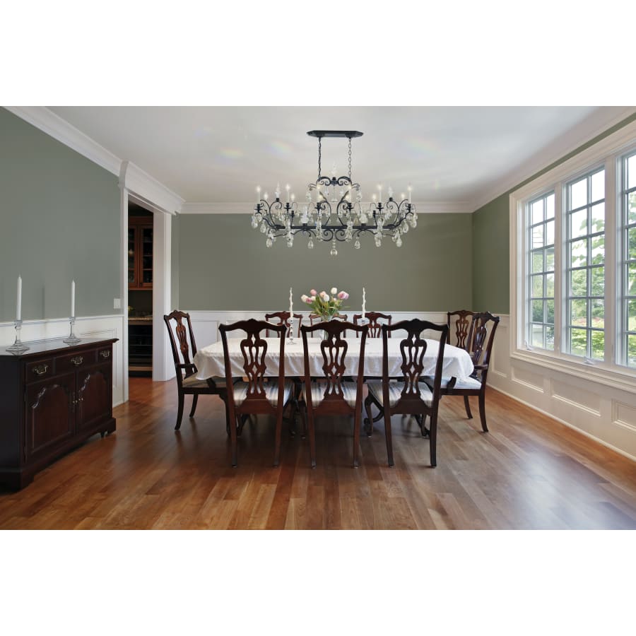 Schonbek Renaissance 12 Light 46" Wide Crystal Chandelier with Clear Heritage Crystals