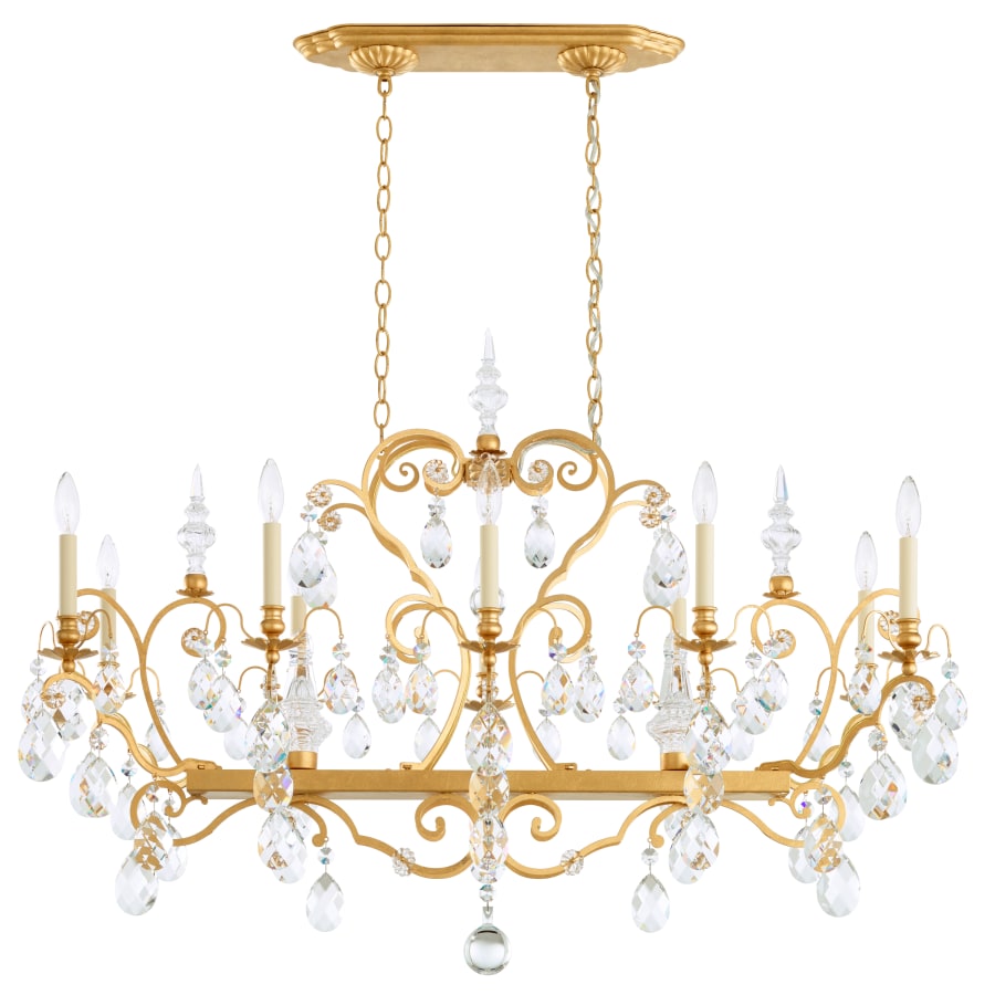 Schonbek Renaissance 12 Light 46" Wide Crystal Chandelier with Clear Heritage Crystals