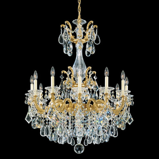 Schonbek La Scala 12 Light 33" Wide Crystal Chandelier