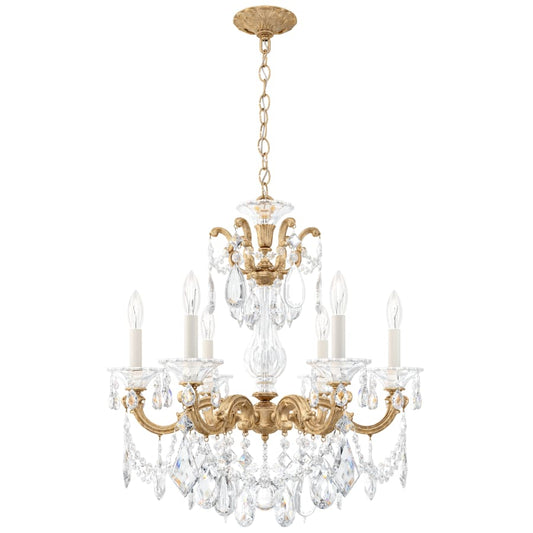Schonbek La Scala 6 Light 23" Wide Crystal Chandelier