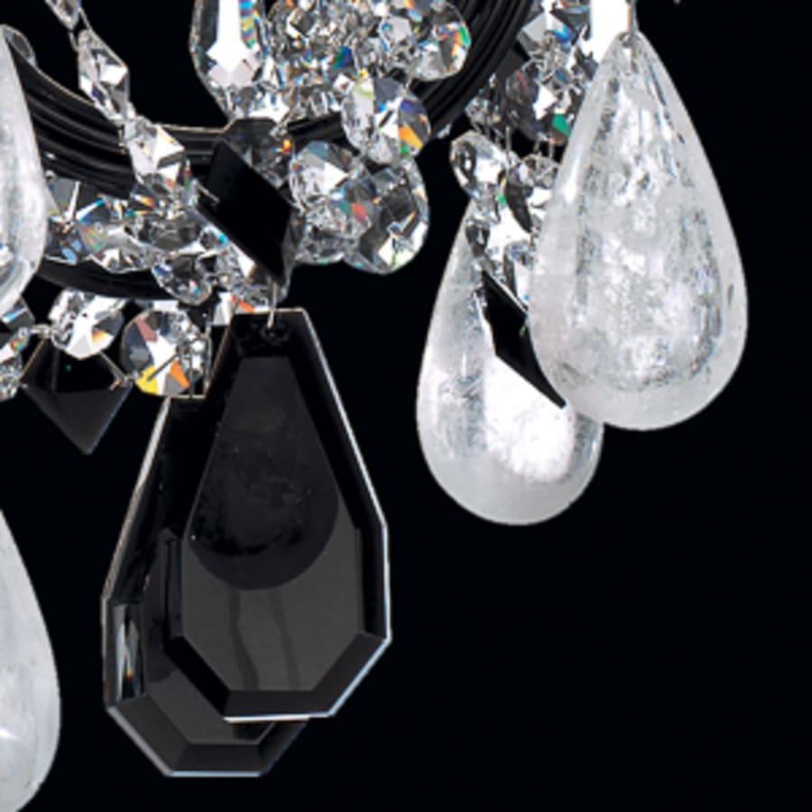 Schonbek Hamilton 8 Light 28" Wide Crystal Chandelier with Black Swarovski Heritage Crystals