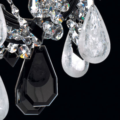 Schonbek Hamilton 8 Light 28" Wide Crystal Chandelier with Black Swarovski Heritage Crystals