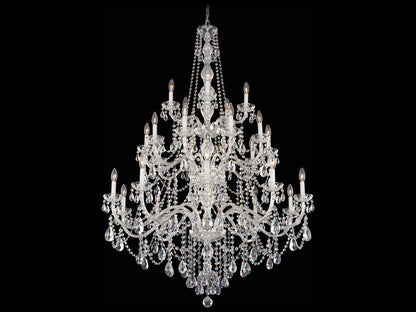 Schonbek 25-Light Arlington Crystal Chandelier in Polished Silver