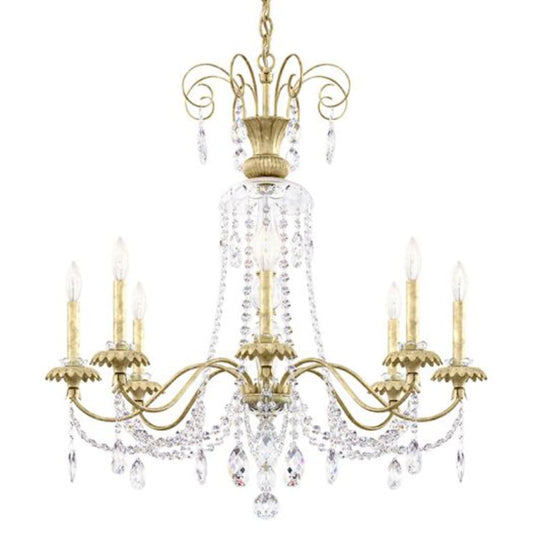 Schonbek Helenia 8 Light 32" Wide Crystal Chandelier with Clear Heritage Crystal Accents