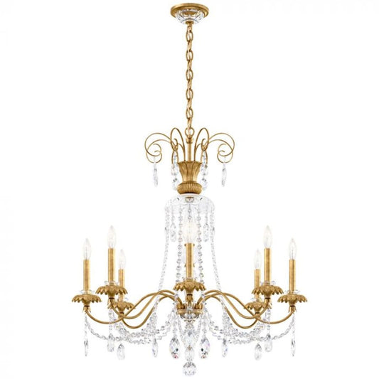 Schonbek Helenia 8 Light 32" Wide Crystal Chandelier with Clear Heritage Crystal Accents