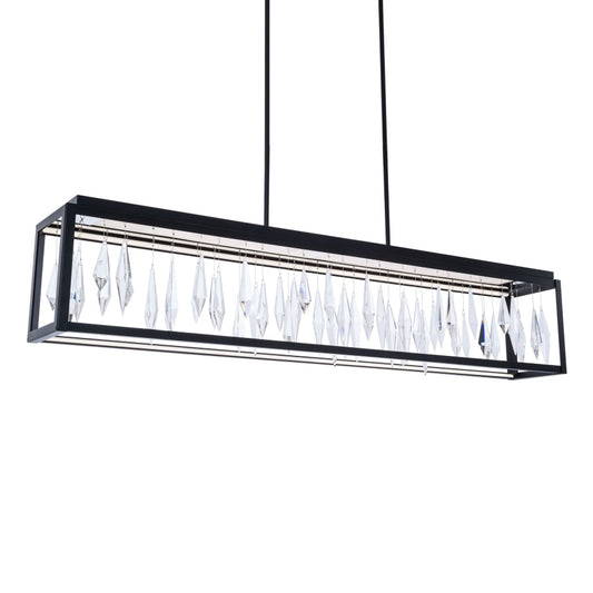 Schonbek Beyond Mirage 54" Wide Switchable Color Temperature LED Crystal Linear Pendant
