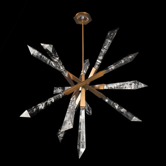 Schonbek Beyond Solitude 36" Wide Switchable Color Temperature LED Quartz Crystal Pendant