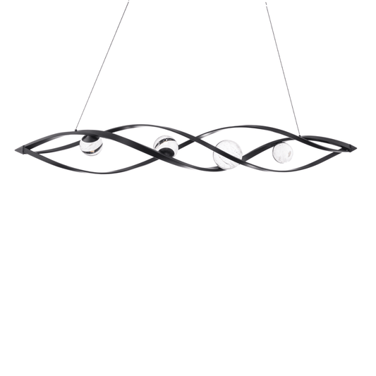 Schonbek Beyond Slipstream 57" Wide LED Crystal Linear Pendant