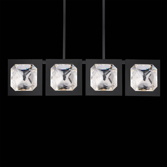Schonbek Beyond Enchante 43" Wide LED Crystal Linear Pendant with Clear Optic Haze Crystal