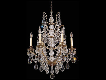 Schonbek Bordeaux 6-Light Gold Crystal Candelabra Chandelier