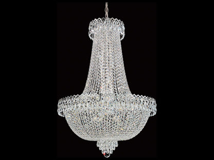 Schonbek 22-Light Camelot Empire Chandelier in Polished Silver with Optic Crystal