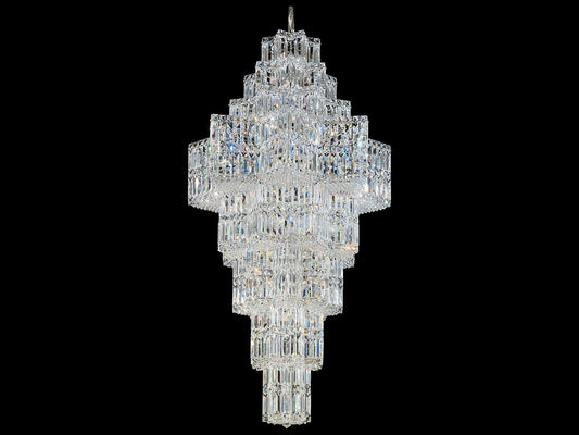 Schonbek Equinoxe 63-Light Crystal Chandelier in Polished Silver