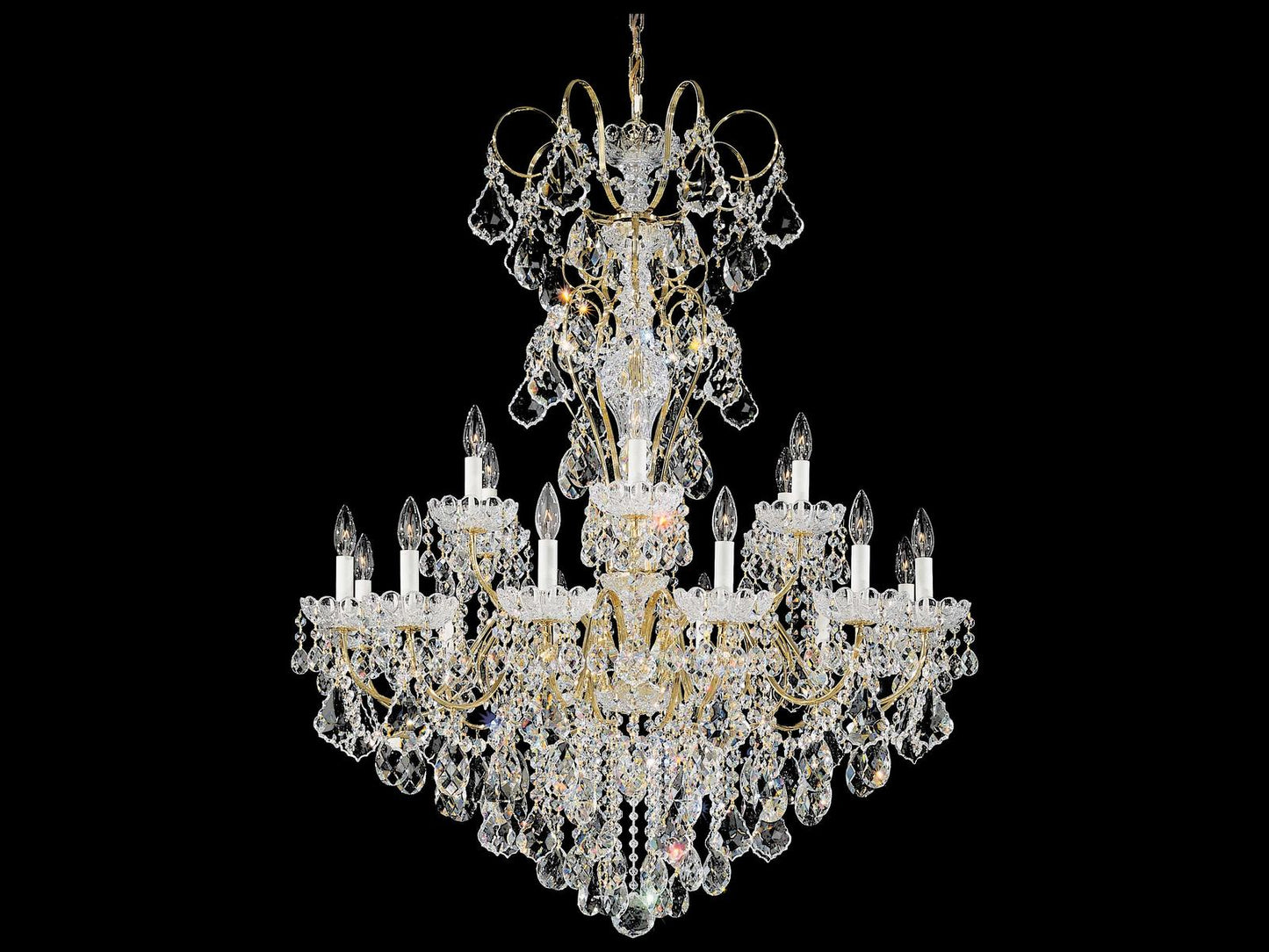 Schonbek New Orleans Crystal Candelabra Chandelier
