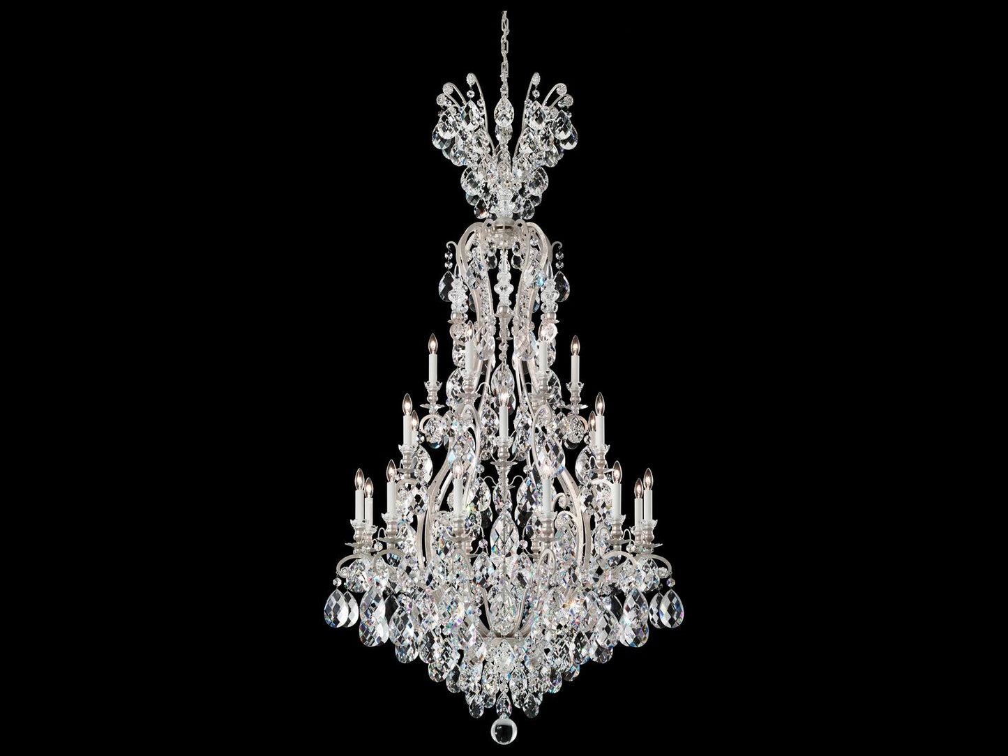 Schonbek 25-Light Renaissance Crystal Candelabra Chandelier in Gold