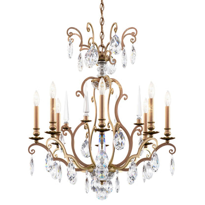 Schonbek Renaissance Nouveau 8 Light 32" Wide Crystal Chandelier with Clear Heritage Crystal Accents