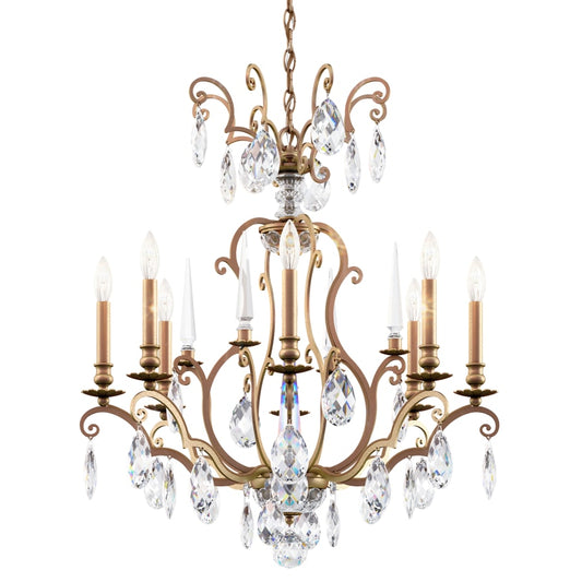 Schonbek Renaissance Nouveau 8 Light 32" Wide Crystal Chandelier with Clear Heritage Crystal Accents