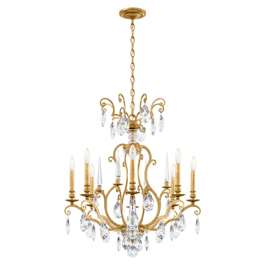 Schonbek Renaissance Nouveau 8 Light 32" Wide Crystal Chandelier with Clear Heritage Crystal Accents