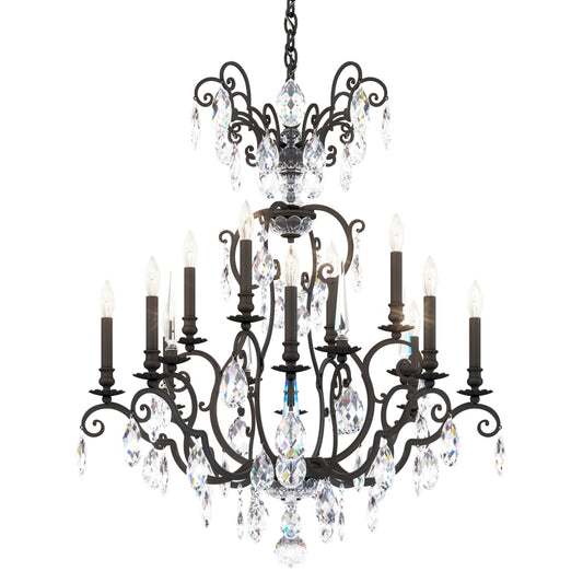 Schonbek Renaissance Nouveau 12 Light 32" Wide Crystal Chandelier with Clear Heritage Crystal Accents